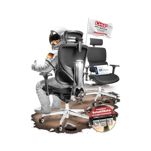 CLOUVOU MasterSeat Bürostuhl Ergonomisch [TESTSIEGER] Schreibtischstuhl 100% individuell einstellbar | Büro Stuhl & Gaming Stuhl | Computerstuhl Home Office Chair Ergonomic | Drehstuhl 150 kg von CLOUVOU