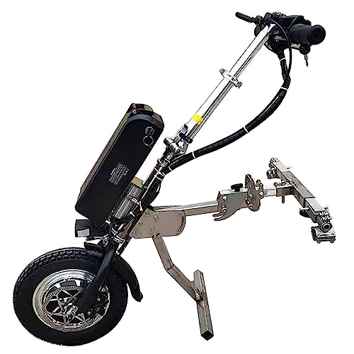 CLOXKS UmrüStsatz FüR Elektrorollstuhlbefestigung Mit Led-Doppelperle-Frontlicht, Reichweite 90km, 3-Gang-Einstellung, Elektrisches Handbike FüR Behinderte,B von CLoxks