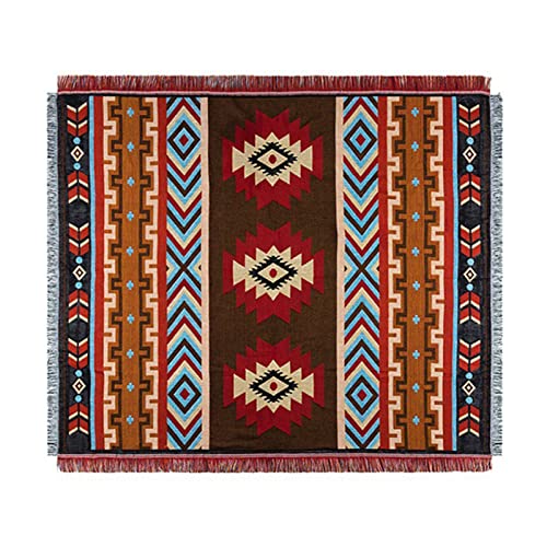 CLOYAO Boho Decke Sofadecke mit Quaste,Geometrisch Aztekenmuster Decke,Decke im Ethno-Stil,Couchdecke,Sesseldecke,Dekorative Decke für Zuhause,Büro,Reisen,Zelten (90×180 cm/35.4×70.8 in) von CLOYAO