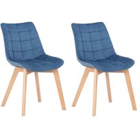 2er Esszimmerstühle Passaic Samt blau 2er Esszimmerstühle Passaic Samt blau von CLP
