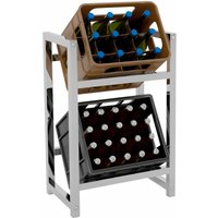 Getränkekistenständer Stack chrom 75x47x31 cm Getränkekistenständer Stack chrom 75x47x31 cm von CLP