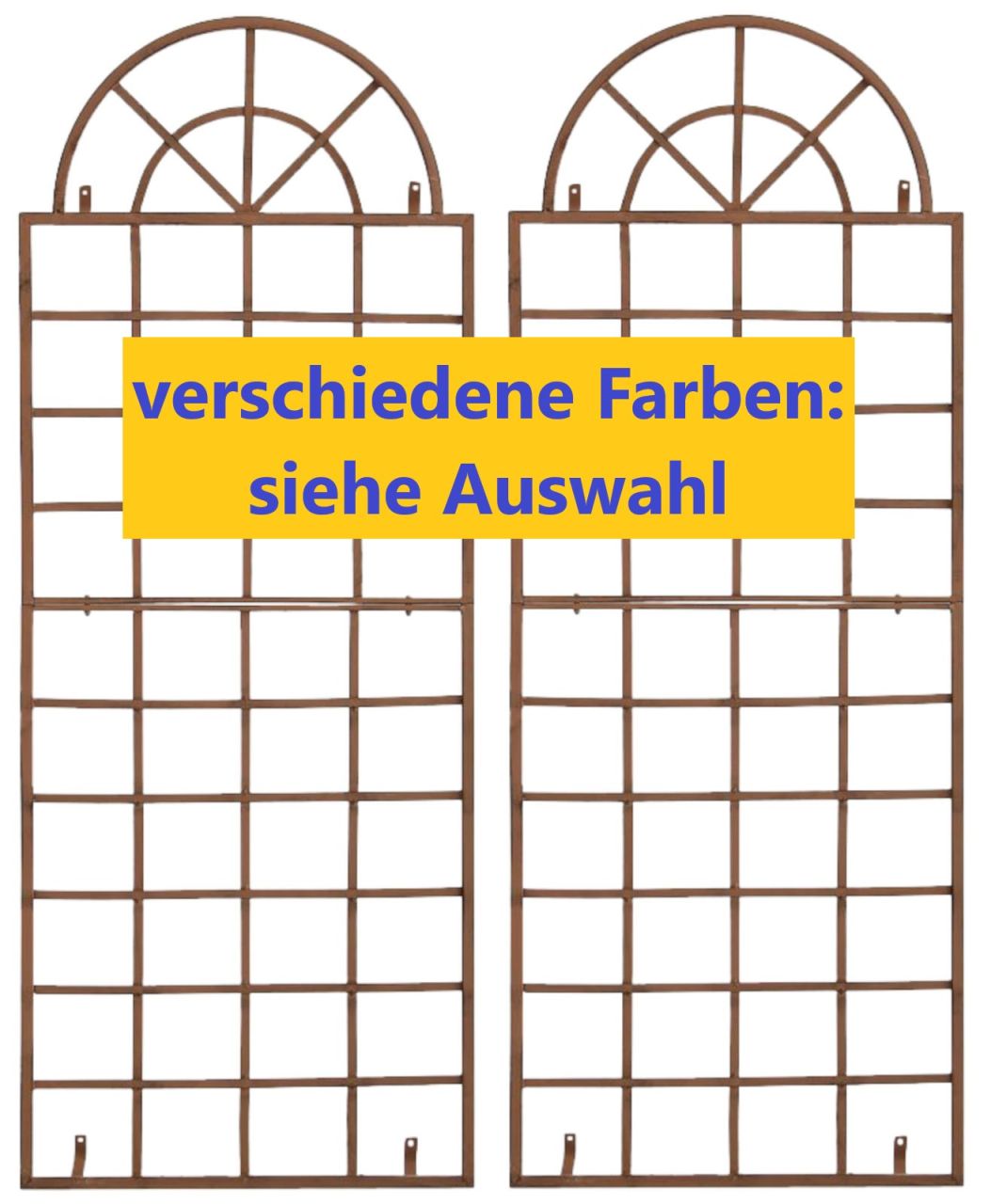 2er Rankgitter -Rankhilfe Rosensäule Rosenbogen Spalier Garten - versch. Farben von CLP