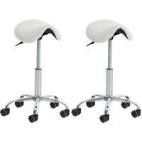 2er Set Arbeitshocker Reno Kunstleder weiß 2er Set Arbeitshocker Reno Kunstleder weiß von CLP