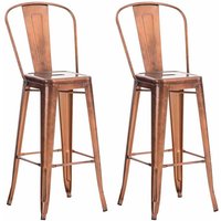 2er Set Barhocker Aiden Metall kupfer 2er Set Barhocker Aiden Metall kupfer von CLP