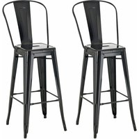 2er Set Barhocker Aiden Metall schwarz 2er Set Barhocker Aiden Metall schwarz von CLP