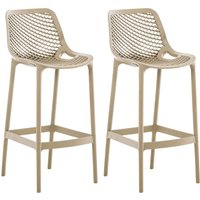 2er Set Outdoor Barhocker Air schlamm 2er Set Outdoor Barhocker Air schlamm von CLP