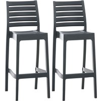 CLP - 2er Set Barhocker Ares dunkelgrau CLP - 2er Set Barhocker Ares dunkelgrau von CLP