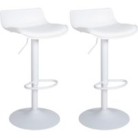 2er Set Barhocker Aveiro Kunstleder weiß 2er Set Barhocker Aveiro Kunstleder weiß von CLP