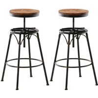 2er-Set Barhocker Beam bronze von CLP