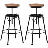 2er-Set Barhocker Beam schwarz von CLP