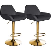 2er Set Barhocker Braga Gold Kunstleder schwarz 2er Set Barhocker Braga Gold Kunstleder schwarz von CLP