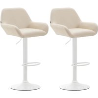 2er Set Barhocker Braga Kunstleder creme weiß 2er Set Barhocker Braga Kunstleder creme weiß von CLP