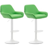 2er Set Barhocker Braga Kunstleder grün weiß von CLP