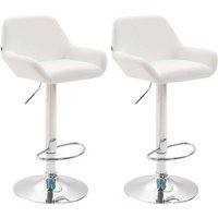 2er Set Barhocker Braga Kunstleder weiß chrom 2er Set Barhocker Braga Kunstleder weiß chrom von CLP