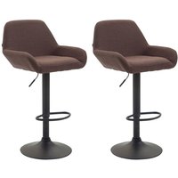 2er Set Barhocker Braga Stoff braun schwarz von CLP