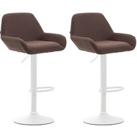 2er Set Barhocker Braga Stoff braun weiß 2er Set Barhocker Braga Stoff braun weiß von CLP