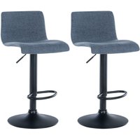 2er Set Barhocker Branford blau Stoff 2er Set Barhocker Branford blau Stoff von CLP