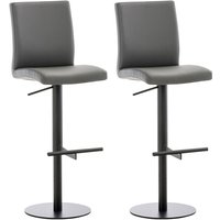 2er Set Barhocker Cadiz Kunstlederbezug schwarz grau 2er Set Barhocker Cadiz Kunstlederbezug schwarz grau von CLP