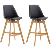 2er Set Barhocker Cannes Kunstleder schwarz natura 2er Set Barhocker Cannes Kunstleder schwarz natura von CLP