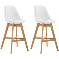 2er Set Barhocker Cannes Kunstleder weiß natura 2er Set Barhocker Cannes Kunstleder weiß natura von CLP