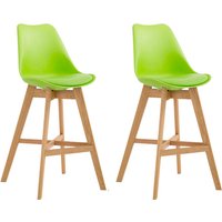 2er Set Barhocker Cannes Kunststoff grün natura 2er Set Barhocker Cannes Kunststoff grün natura von CLP