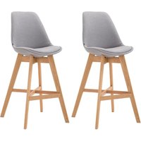 2er Set Barhocker Cannes Stoff grau natura 2er Set Barhocker Cannes Stoff grau natura von CLP