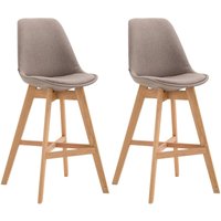 2er Set Barhocker Cannes Stoff taupe natura 2er Set Barhocker Cannes Stoff taupe natura von CLP