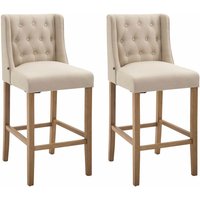 2er Set Barhocker Cassandra Stoff creme antik-hell 2er Set Barhocker Cassandra Stoff creme antik-hell von CLP