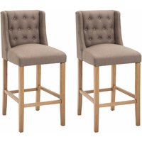 2er Set Barhocker Cassandra Stoff taupe antik-hell 2er Set Barhocker Cassandra Stoff taupe antik-hell von CLP