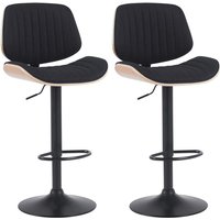 2er Set Barhocker Clawson Stoff natura/schwarz schwarz 2er Set Barhocker Clawson Stoff natura/schwarz schwarz von CLP