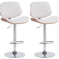 2er Set Barhocker Clawson Stoff walnuss/creme chrom 2er Set Barhocker Clawson Stoff walnuss/creme chrom von CLP