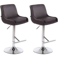 2er Set Barhocker Club Kunstleder braun chrom 2er Set Barhocker Club Kunstleder braun chrom von CLP