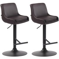 CLP - 2er Set Barhocker Club Kunstleder braun schwarz CLP - 2er Set Barhocker Club Kunstleder braun schwarz von CLP