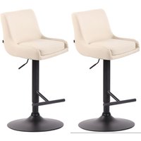2er Set Barhocker Club Kunstleder creme schwarz 2er Set Barhocker Club Kunstleder creme schwarz von CLP