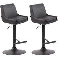 2er Set Barhocker Club Kunstleder grau schwarz 2er Set Barhocker Club Kunstleder grau schwarz von CLP