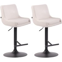 CLP - 2er Set Barhocker Club Kunstleder weiß schwarz von CLP