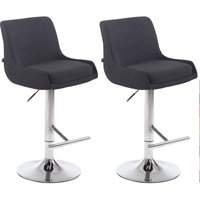 2er Set Barhocker Club Stoff schwarz chrom 2er Set Barhocker Club Stoff schwarz chrom von CLP