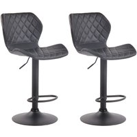 2er Set Barhocker Cork Kunstleder schwarz schwarz von CLP