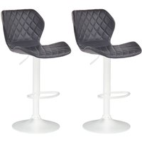 2er Set Barhocker Cork Kunstleder schwarz weiß von CLP