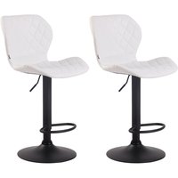 2er Set Barhocker Cork Kunstleder weiß schwarz 2er Set Barhocker Cork Kunstleder weiß schwarz von CLP
