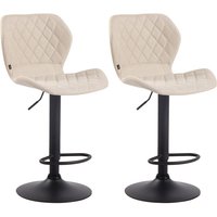 2er Set Barhocker Cork Stoff creme schwarz 2er Set Barhocker Cork Stoff creme schwarz von CLP