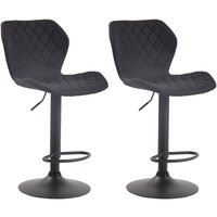 2er Set Barhocker Cork Stoff schwarz schwarz von CLP