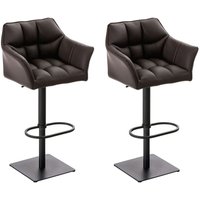 2er Set Barhocker Damaso Kunstleder braun schwarz 2er Set Barhocker Damaso Kunstleder braun schwarz von CLP