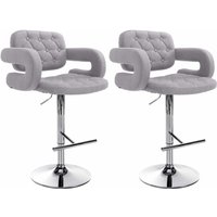 CLP - 2er Set Barhocker Dublin Stoff grau von CLP