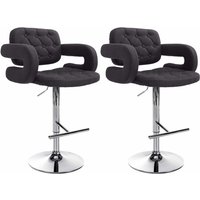 2er Set Barhocker Dublin Stoff schwarz 2er Set Barhocker Dublin Stoff schwarz von CLP