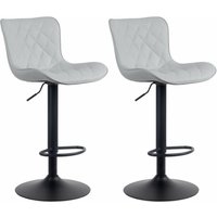 2er Set Barhocker Emma grau Kunstleder 2er Set Barhocker Emma grau Kunstleder von CLP