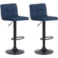 2er Set Barhocker Feni Samt blau 2er Set Barhocker Feni Samt blau von CLP
