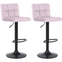 2er Set Barhocker Feni Samt rosa 2er Set Barhocker Feni Samt rosa von CLP