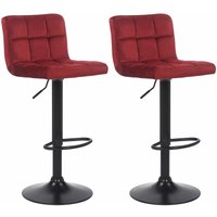 2er Set Barhocker Feni Samt rot 2er Set Barhocker Feni Samt rot von CLP