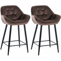 2er Set Barhocker Gibson Samt Sitzhöhe 76 cm braun 2er Set Barhocker Gibson Samt Sitzhöhe 76 cm braun von CLP